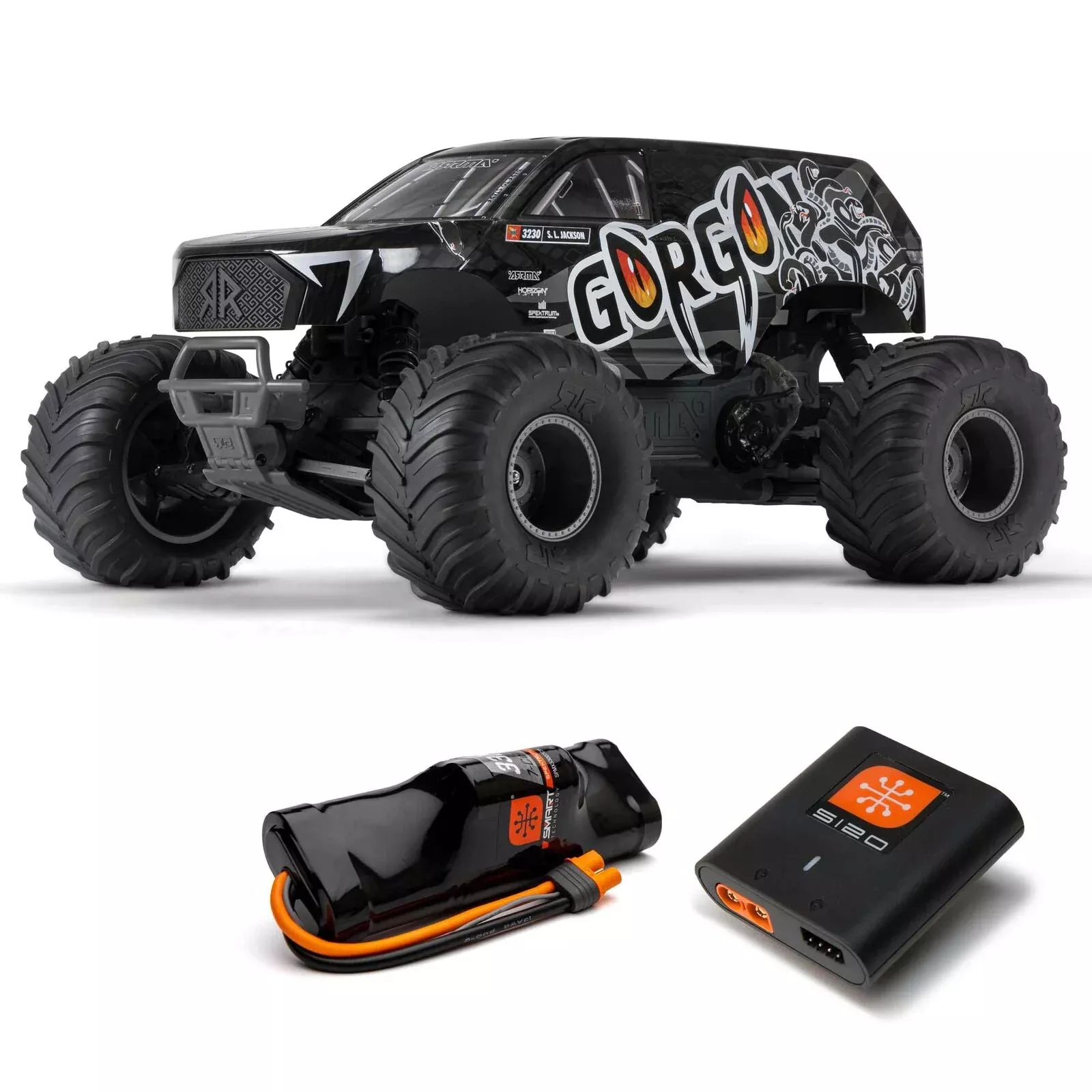 ARRMA 1/10 GORGON 4X2 MEGA 550 Brushed Monster Truck Ready-To-Assemble Kit with Battery & Charger (ARA3230SKT1)