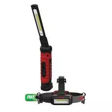 (ATD-80502) Rechargeable Folding Thin Light w/FREE LED Rechargeable Headlamp