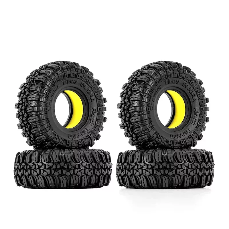INJORA 1.0" 56*22mm Tires & Silicone Rubber Inserts Combo 4