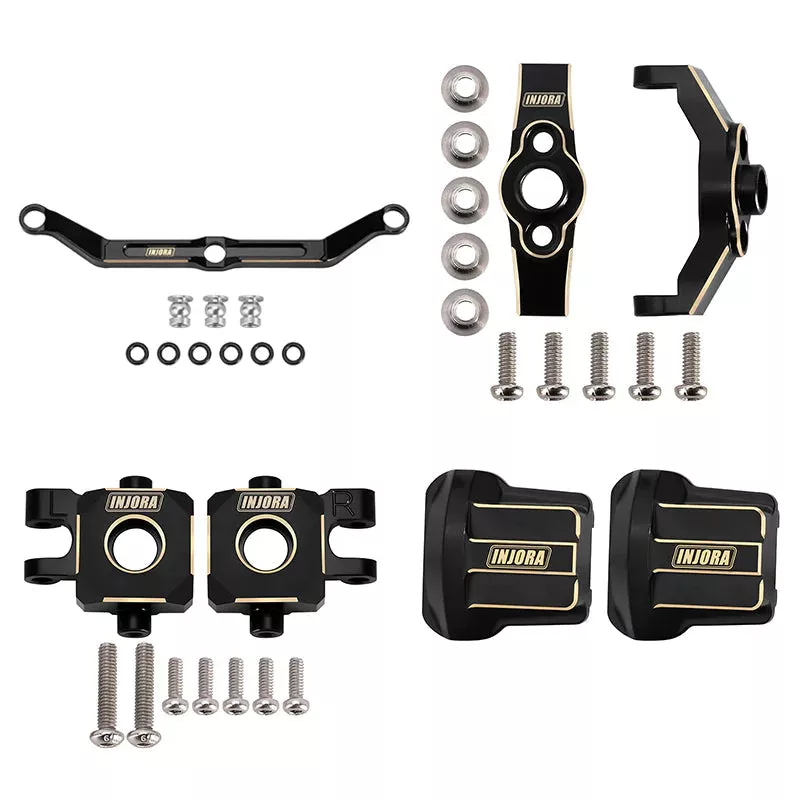 INJORA 4M-01456BK Black Brass Upgrade Parts Kit for 1/18 TRX4M