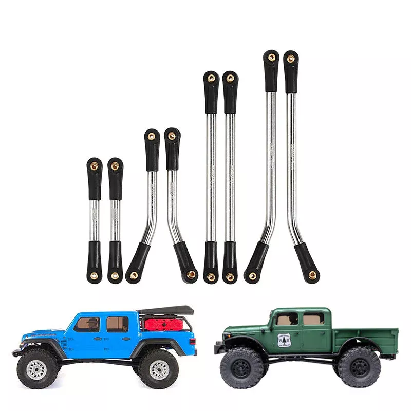 INJORA 8PCS Stainless Steel High Clearance 4 Links Set for Axial SCX24 Gladiator Power Wagon
