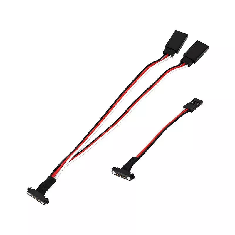 INJORA Magnetic Snap-on JR 1-to-2 Y Cable for RC Models