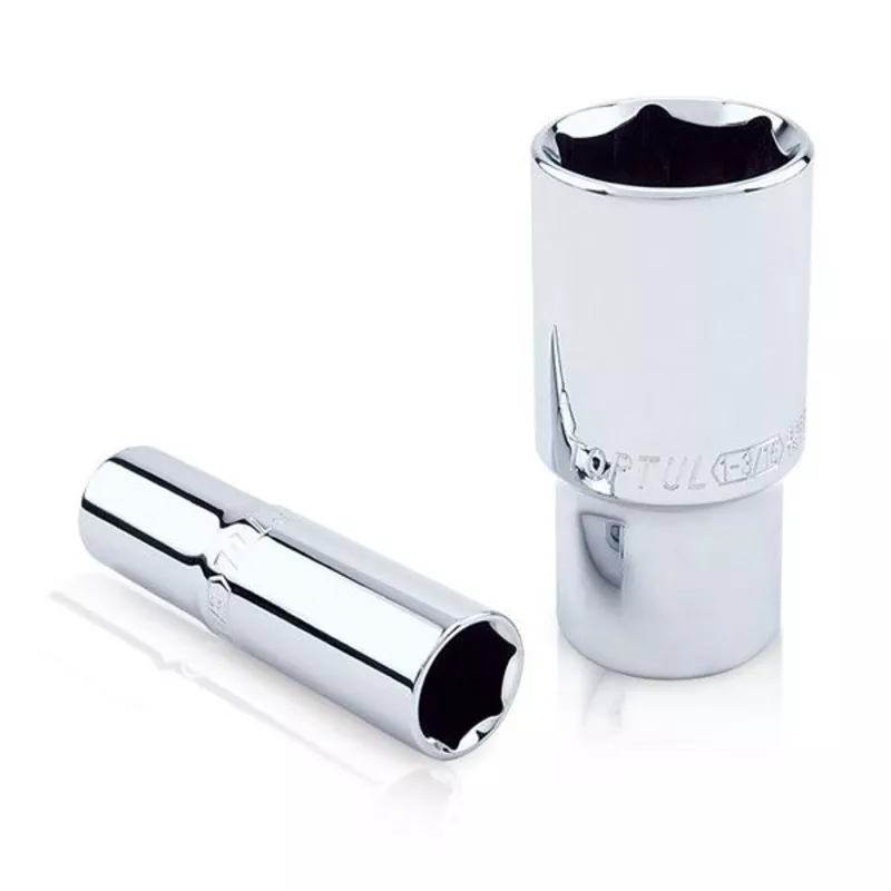 Toptul 3/8" Drive 6 Point CR-V Deep Socket 9/16" x 63mm